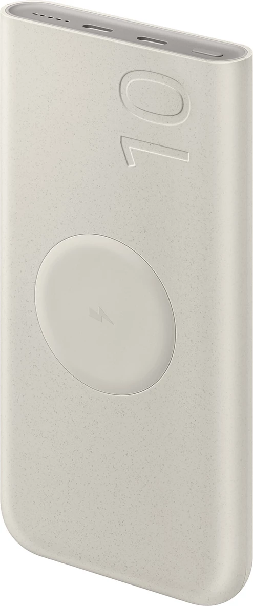 Powerbank Samsung EB-U2510XUEGEU, 10000 mAh, 2x USB-C, karikim induktiv, 25W, Bezhë