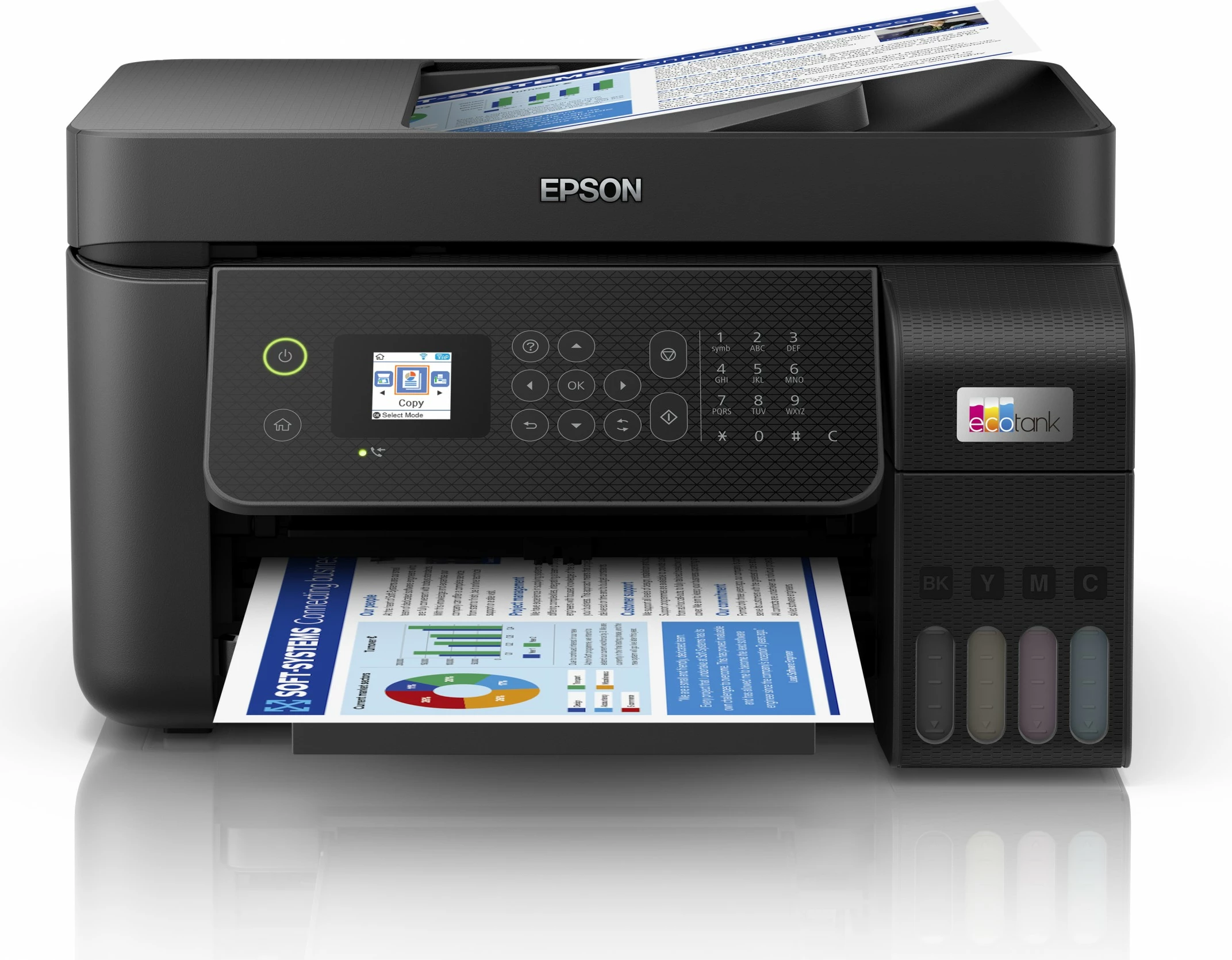 Printer multifunksional Epson EcoTank ET-4800, ngjyrë, A4, Wi-Fi, me skaner dhe faks, e zezë