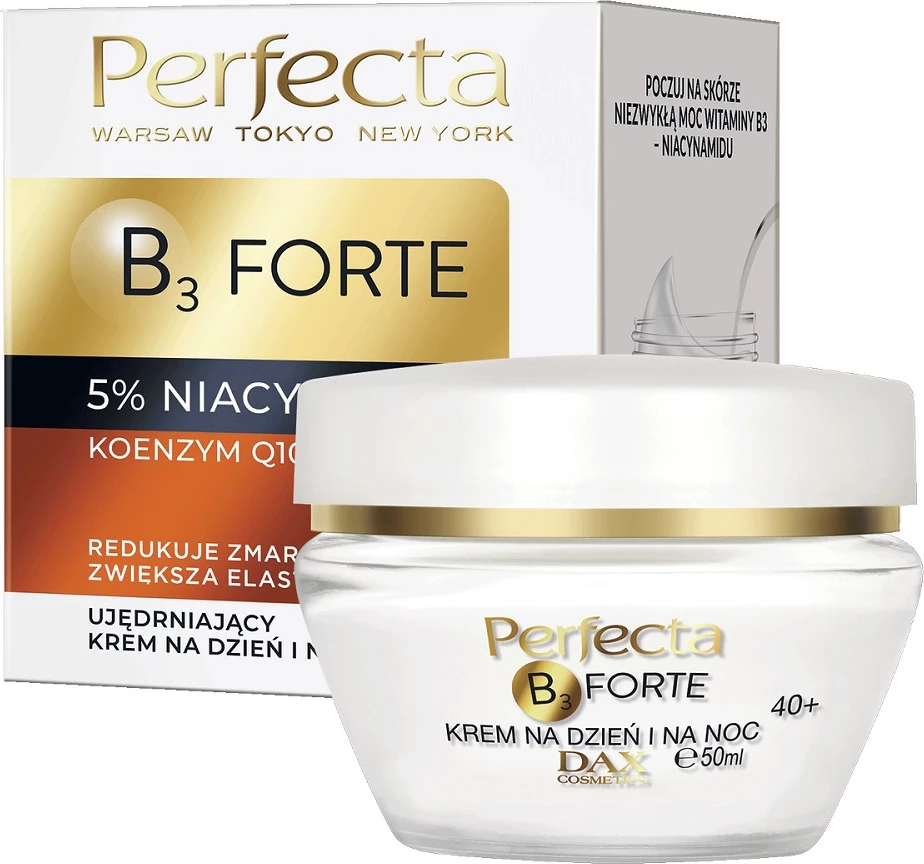 Krem për fytyrë për femra Perfecta B3 Forte Firming Day and Night Cream 40+ me 5% Niacinamide, 50ml