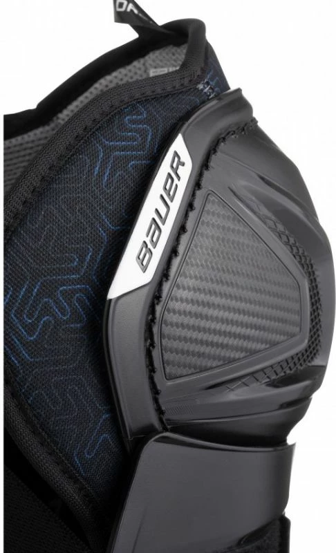 Mbrojtëse kërcinjsh për meshkuj Bauer, të bardha/zeza