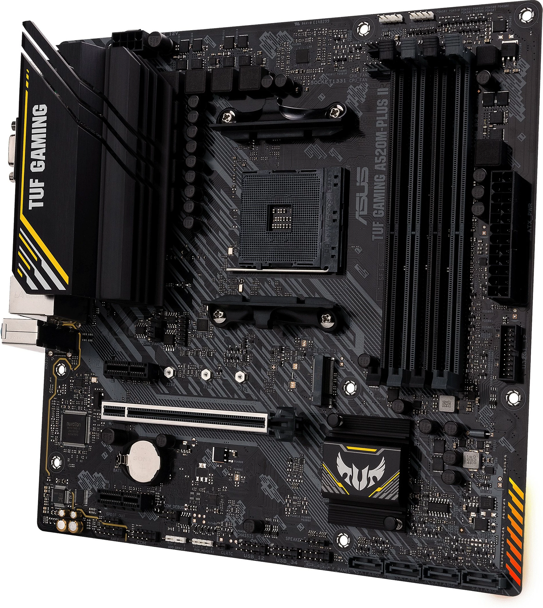 Pllakë amë ASUS TUF GAMING A520M-PLUS II, AMD, Socket AM4, DDR4-SDRAM, 128 GB