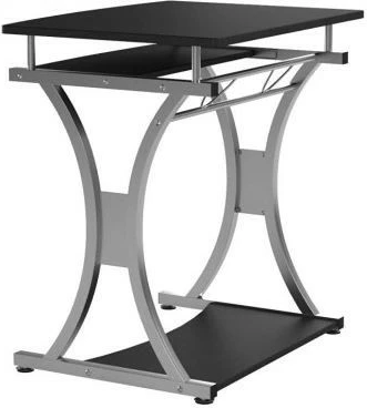 Tavolinë kompjuteri Techly 307308, me rafte, e zezë