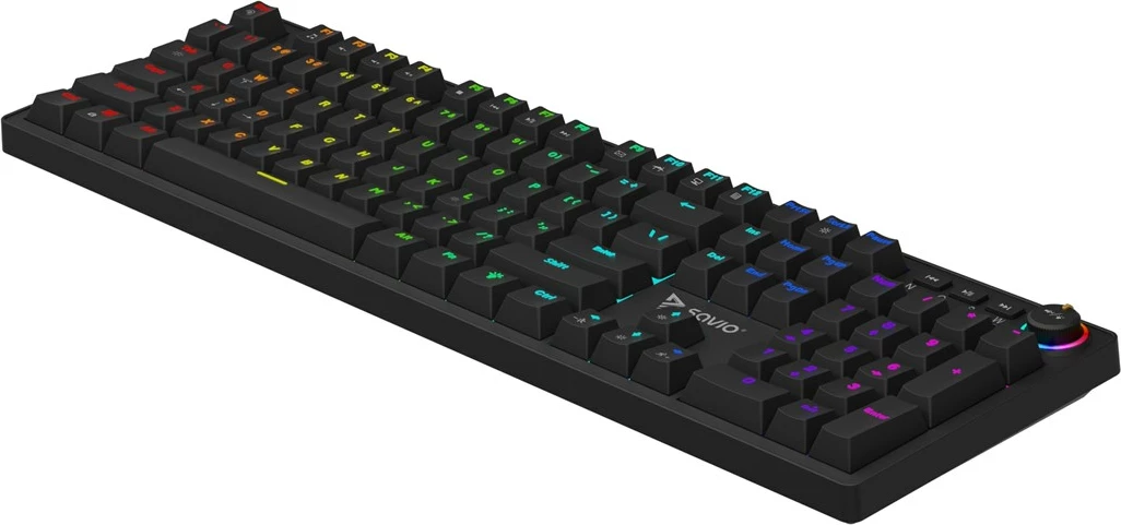 Tastierë mekanike SAVIO STYX, Outemu Brown, RGB, Full-size, e zezë