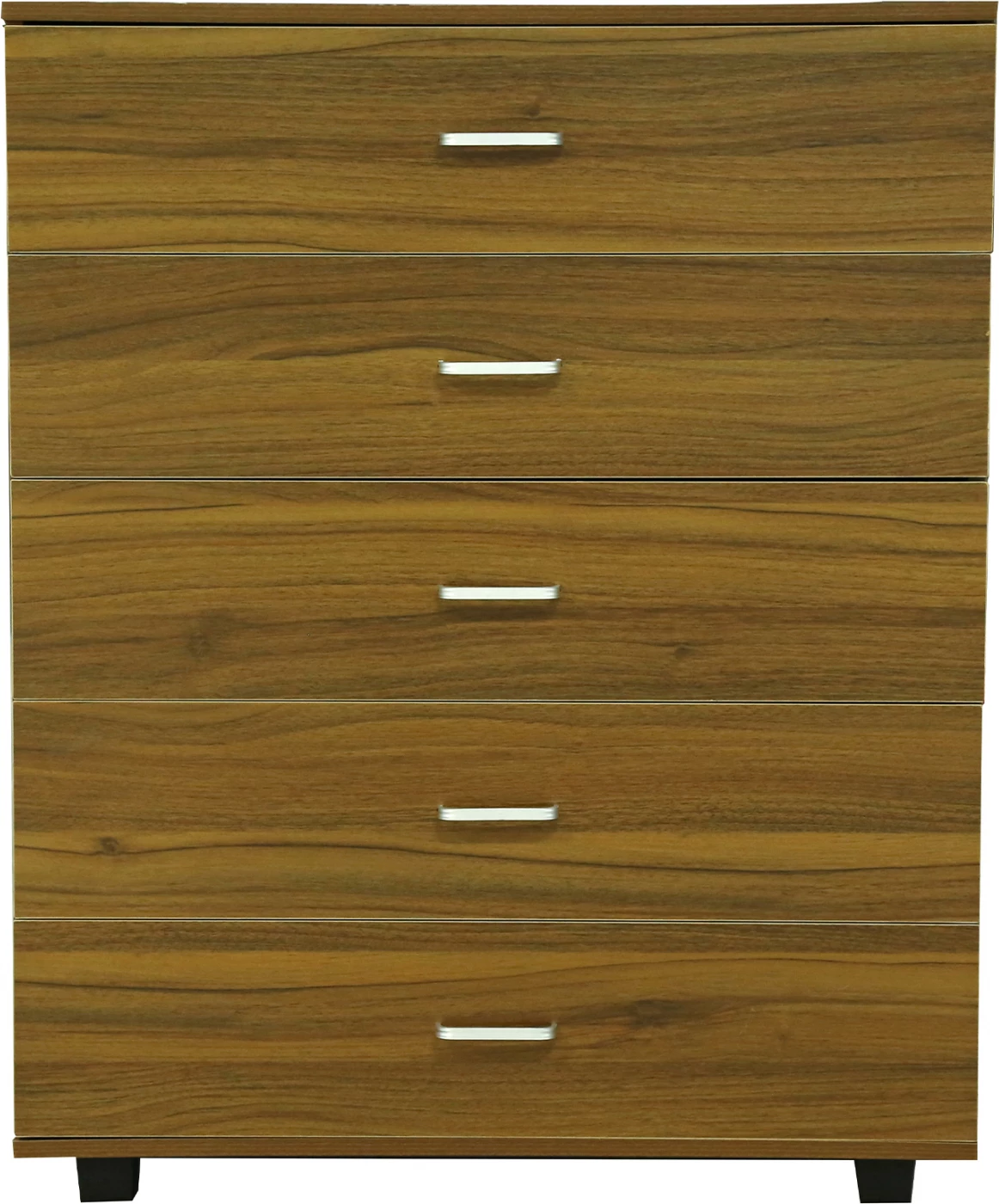 Komodinë me 5 sirtarë, ngjyrë arre, THORG FH8995.02, 80Χ40Χ100H cm