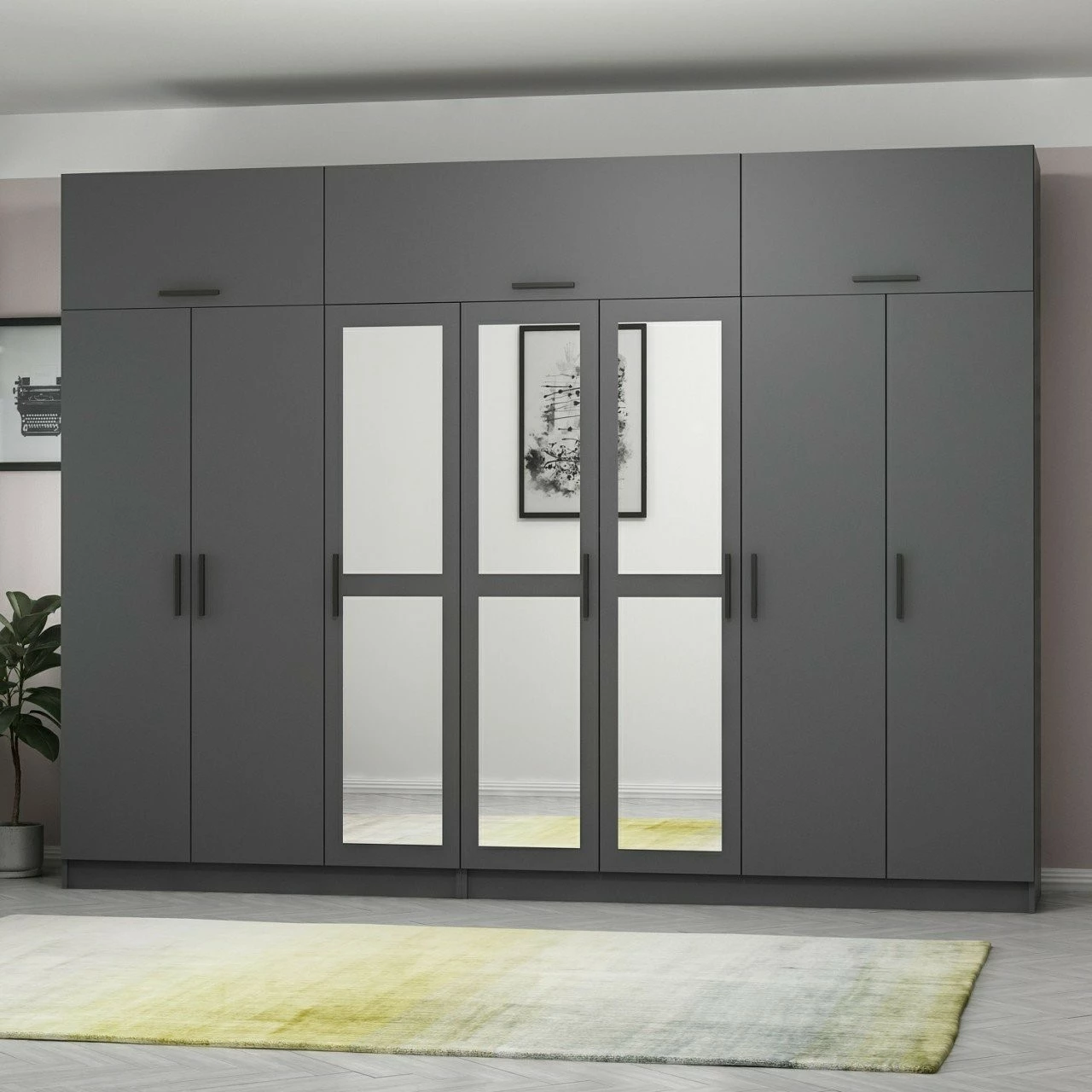 Dollap për rroba, ngjyrë antracit, Skye Decor, 5283