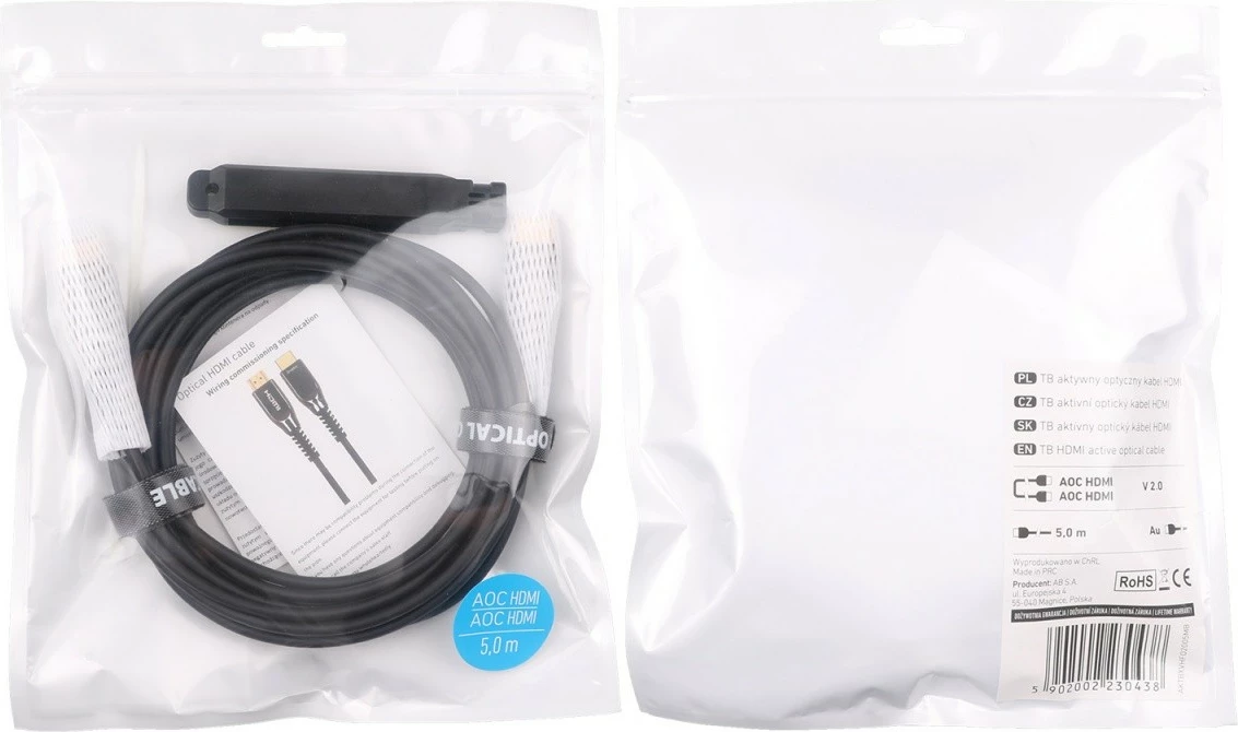 Kabllo HDMI TB AKTBXVHFO2005MB, 5m, Ultra HD 4K, E zezë