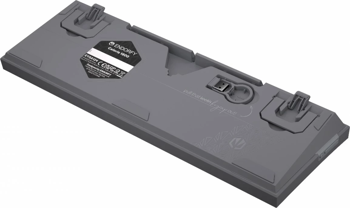 Tastierë mekanike Endorfy Celeris 1800, RGB, wireless, 96%, gri