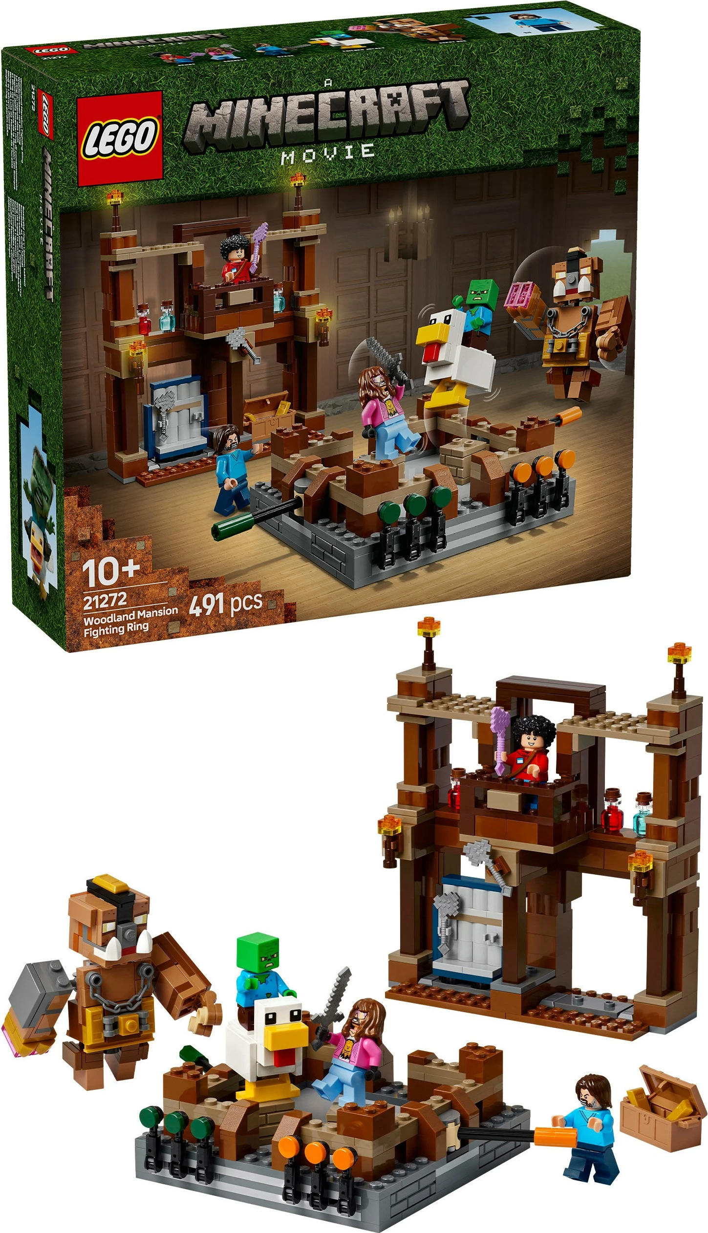 Set ndërtimi LEGO Woodland Mansion Fighting Ring, 491 pjesë, plastikë, shumëngjyrësh