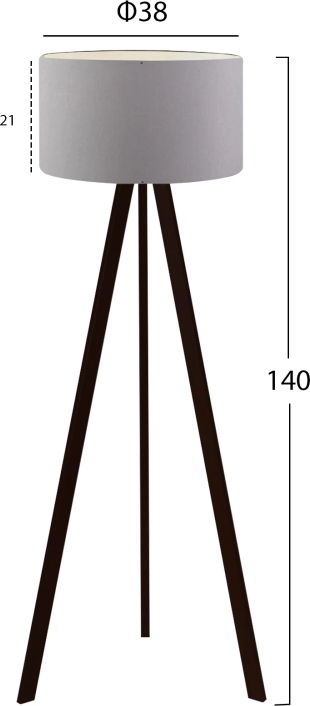 Llambë dyshemeje FH7578.06, hiri/e zezë