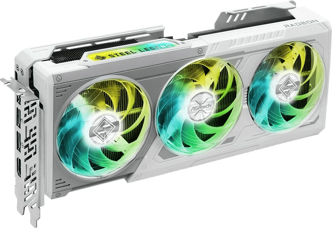 Kartelë grafike ASRock Steel Legend Radeon RX 9070 OC, 16 GB, GDDR6, Gri, Bardhë