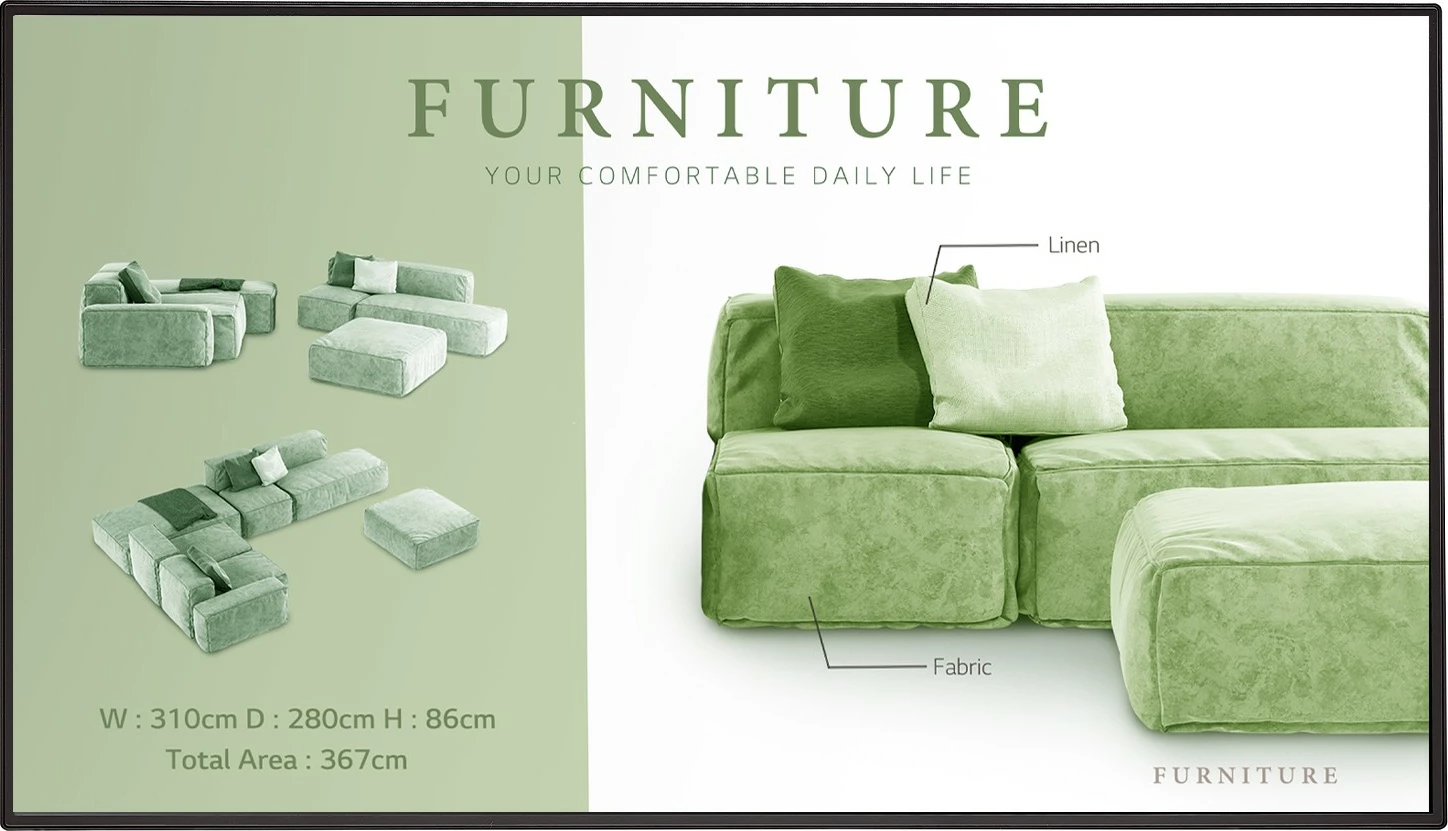 Ekran LG 43UM5N-H, Digital Signage, 43", LCD, 4K Ultra HD, Wi-Fi