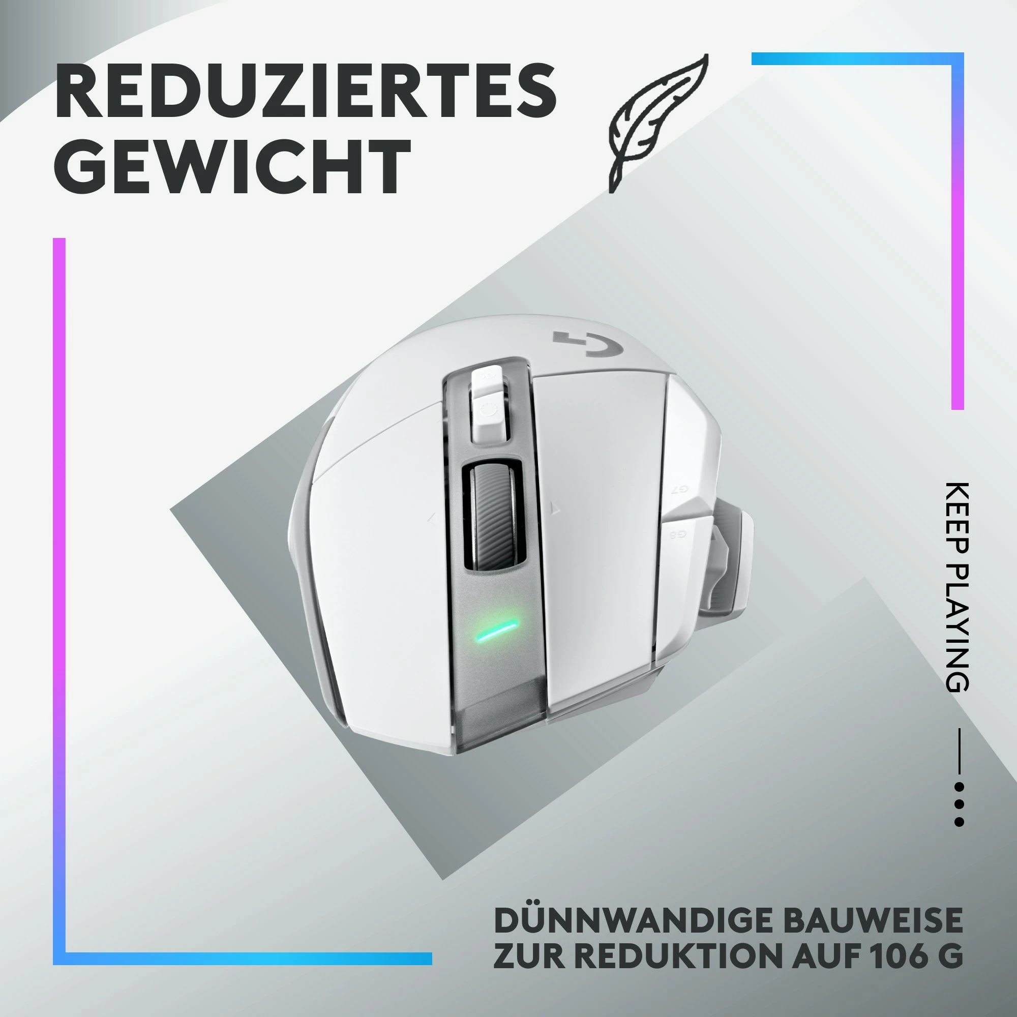 Maus gaming Logitech G502 X PLUS, wireless, RGB, 25600 DPI, i bardhë