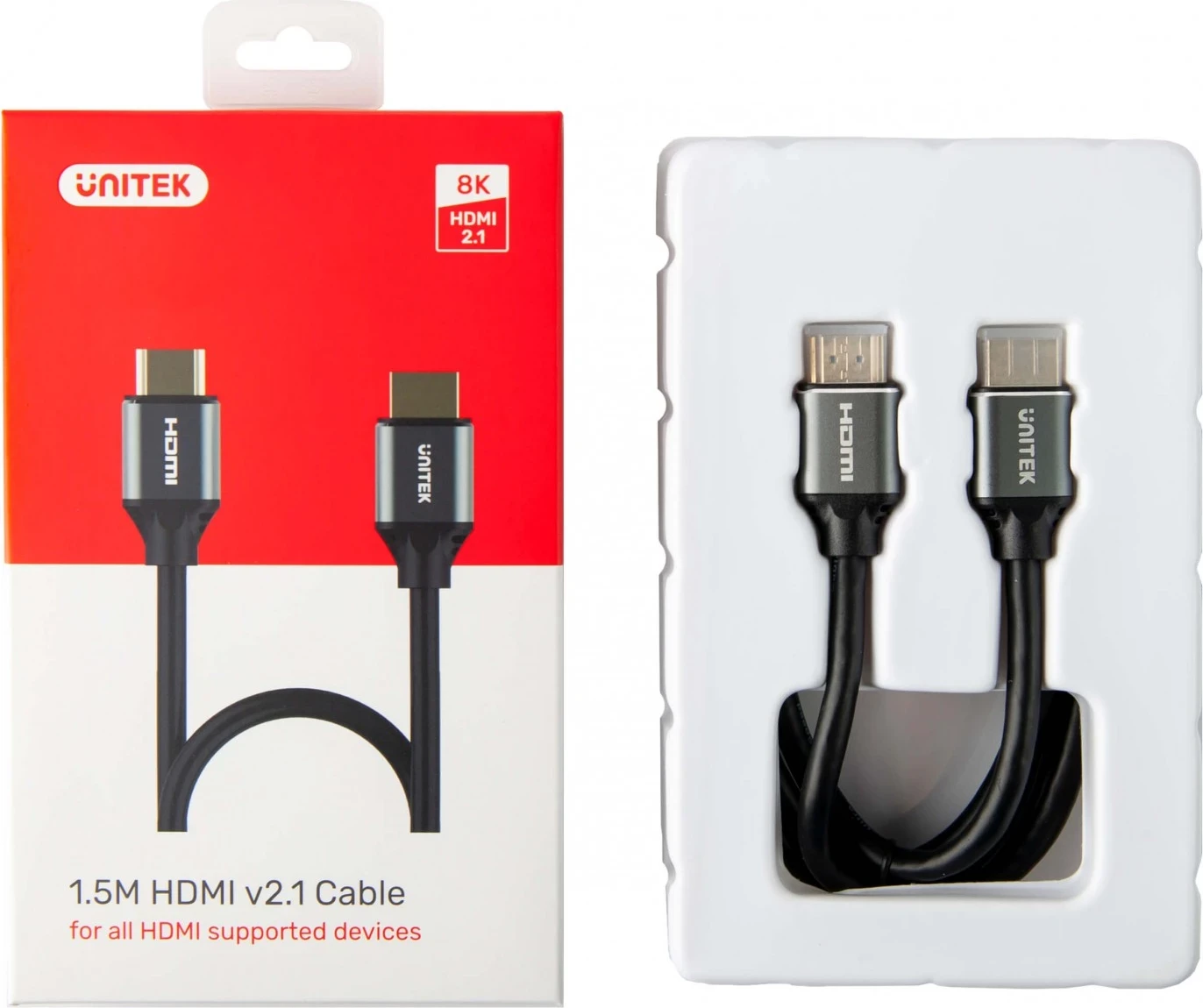 Kabllo HDMI Unitek, e zezë-argjendtë