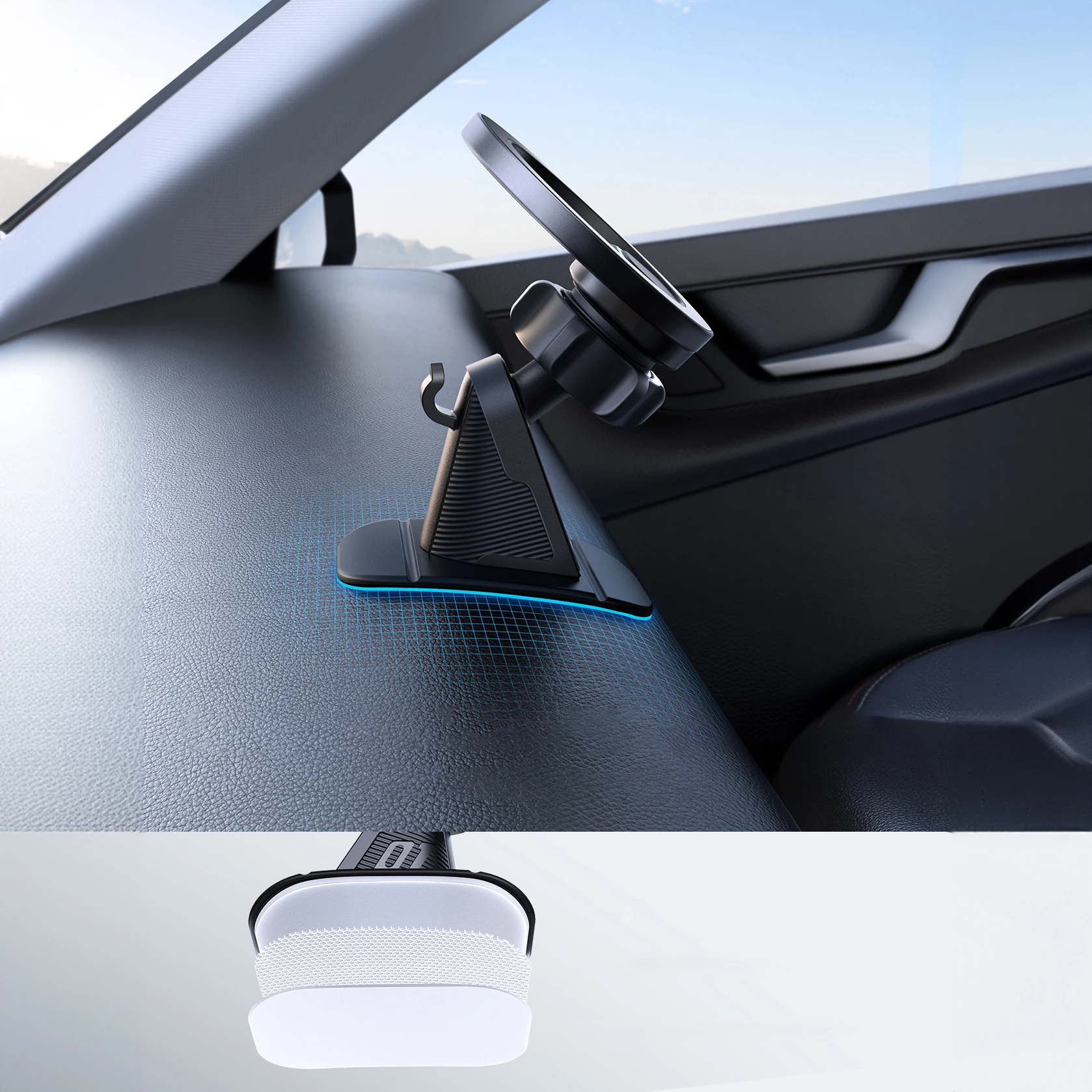 Mbajtës magnetik për makinë Joyroom JR-ZS376, për kokpit/panel, MagSafe, i zi