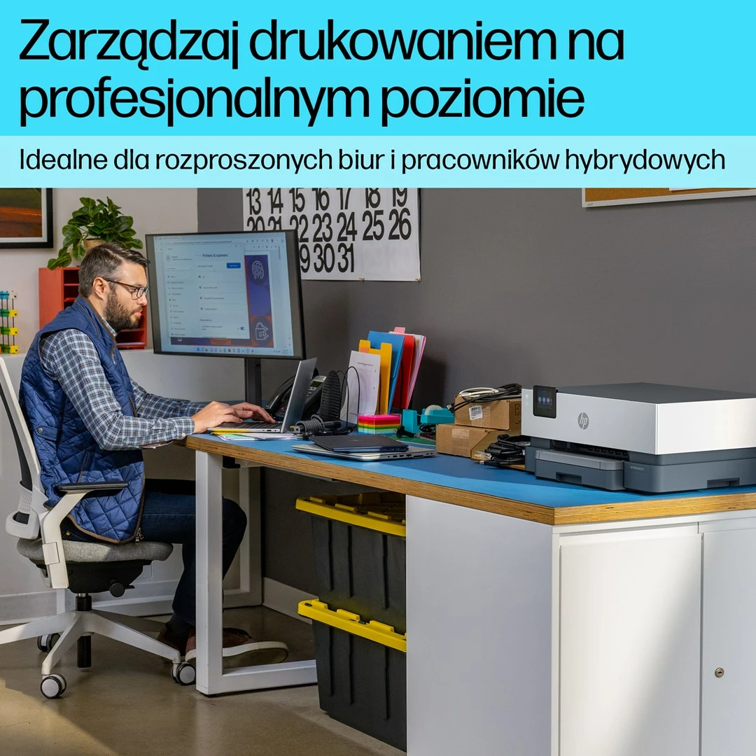 Printer ngjyrash HP OfficeJet Pro 9110b wireless, printim dyanshëm, Gri