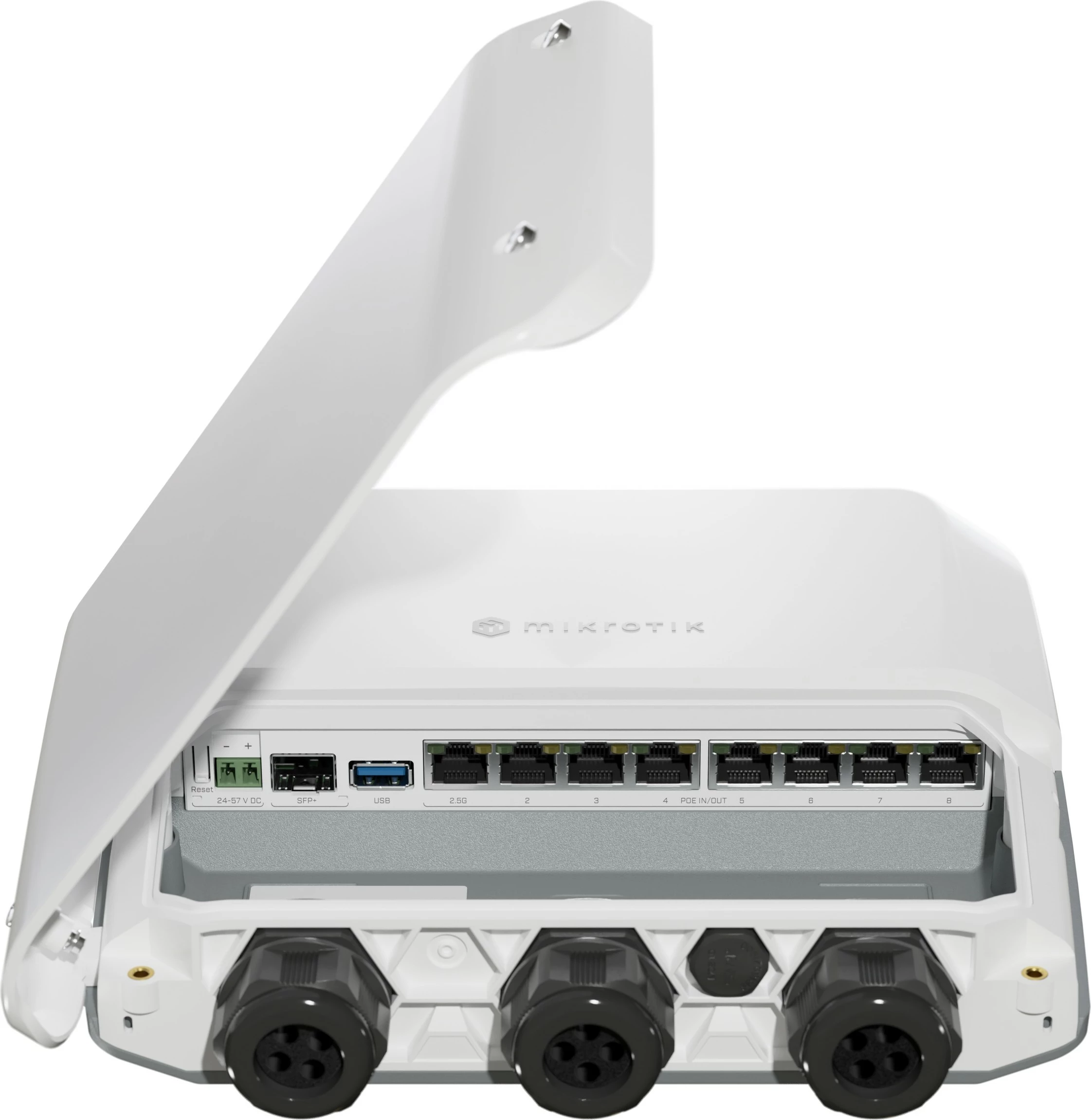Router MikroTik RB5009UPr+S+OUT, 2.5 Gigabit Ethernet, Gigabit Ethernet, Bardhë