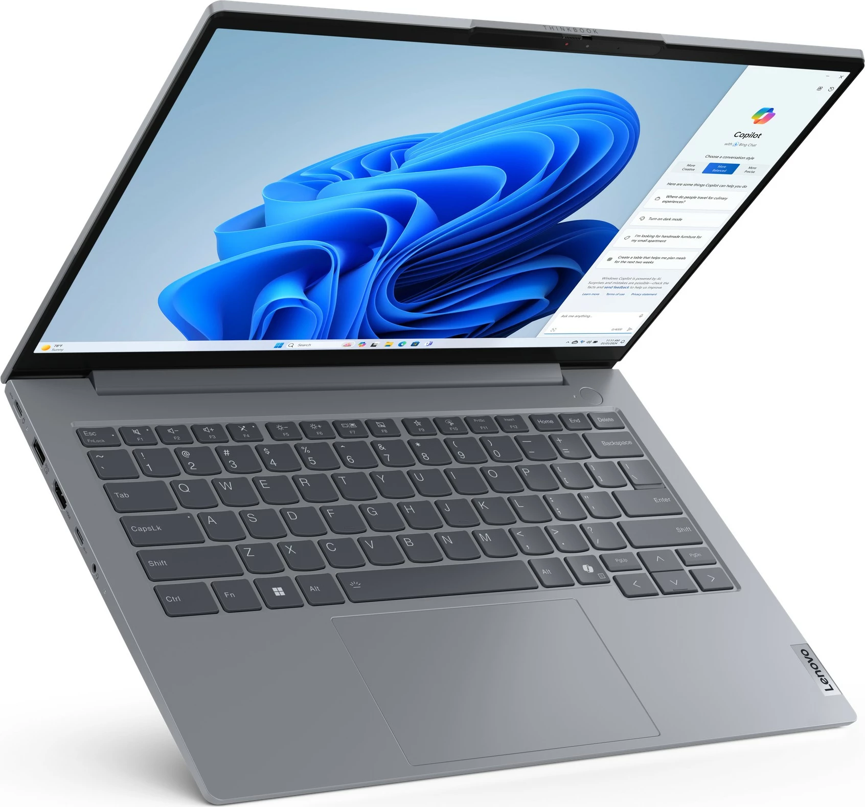 Laptop Lenovo ThinkBook 14, AMD Ryzen 5, 8 GB RAM, 256 GB, Arctic Grey