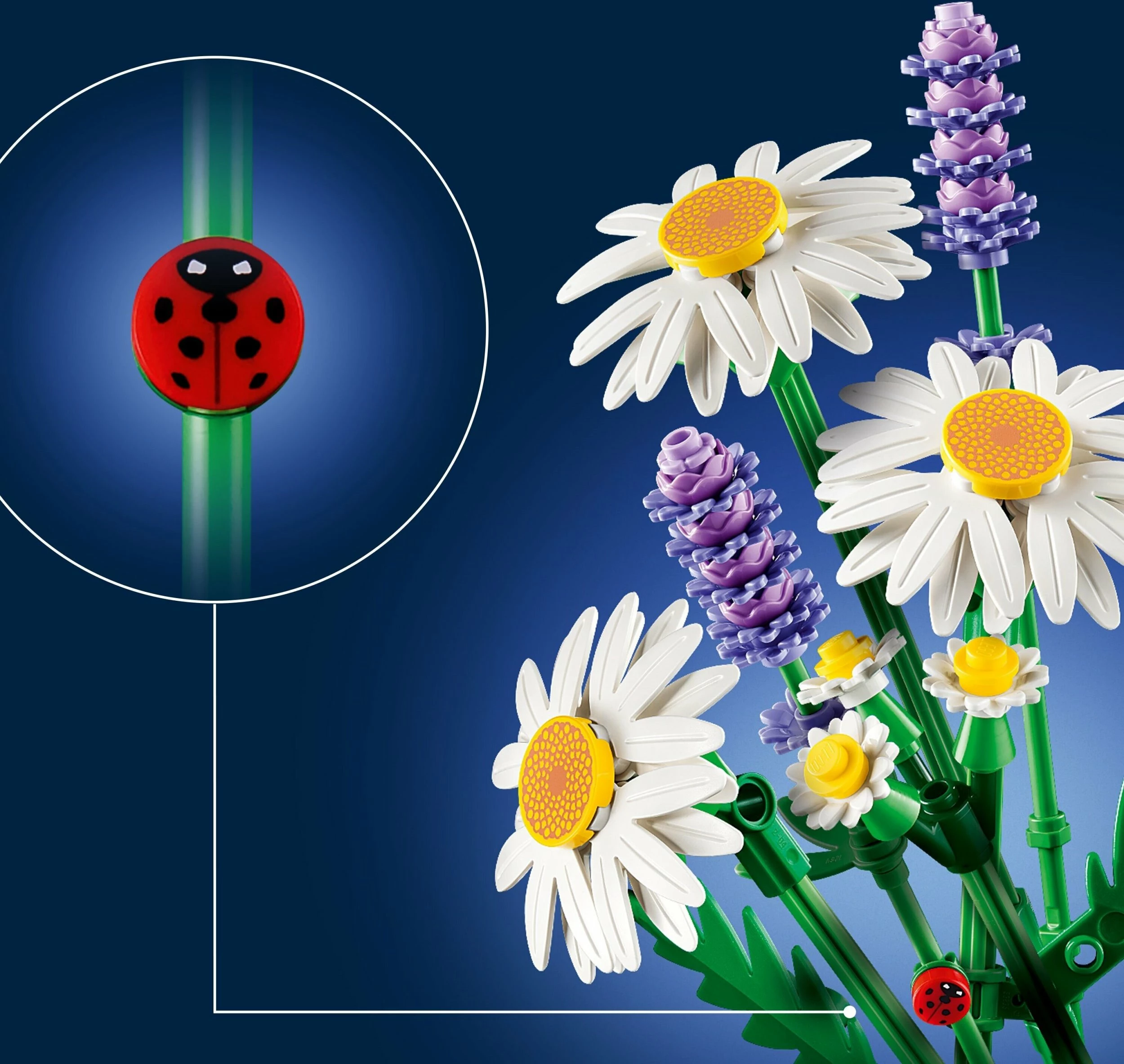 Set ndërtimi LEGO Botanicals Daisies 11508, 133 copë, 9+