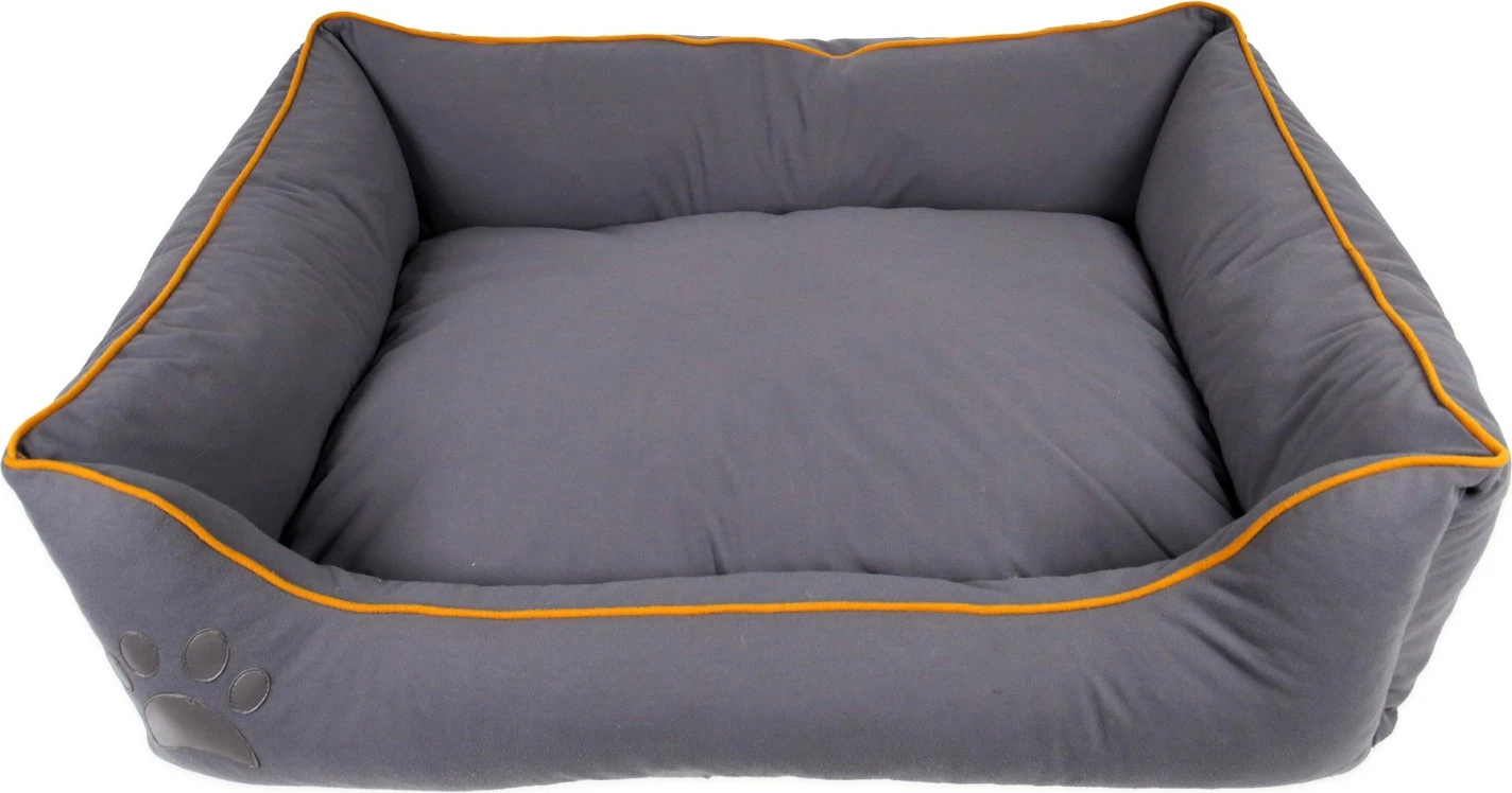 Shtrat për qen e mace, Paws & Whiskers, ngjyrë gri dhe mustard, madhësia L