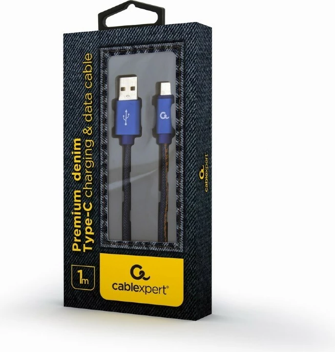 Kabllo Cablexpert USB-A/USB-C, 1m, e kaltër