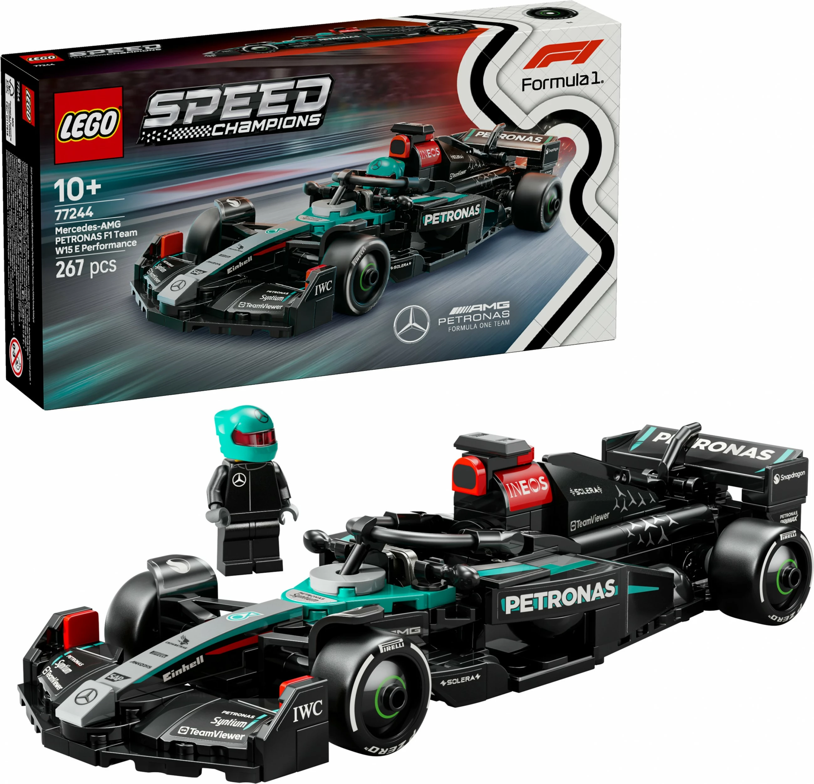 Set ndërtimi LEGO Mercedes-AMG F1 W15, 267 pjesë, shumëngjyrësh