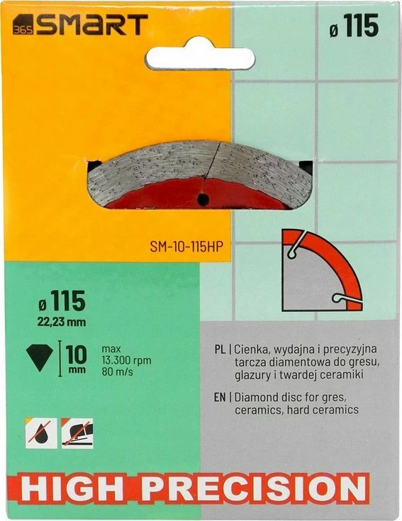 Disk diamant për prerje Smart SM-10-115HP 115mm High Precision