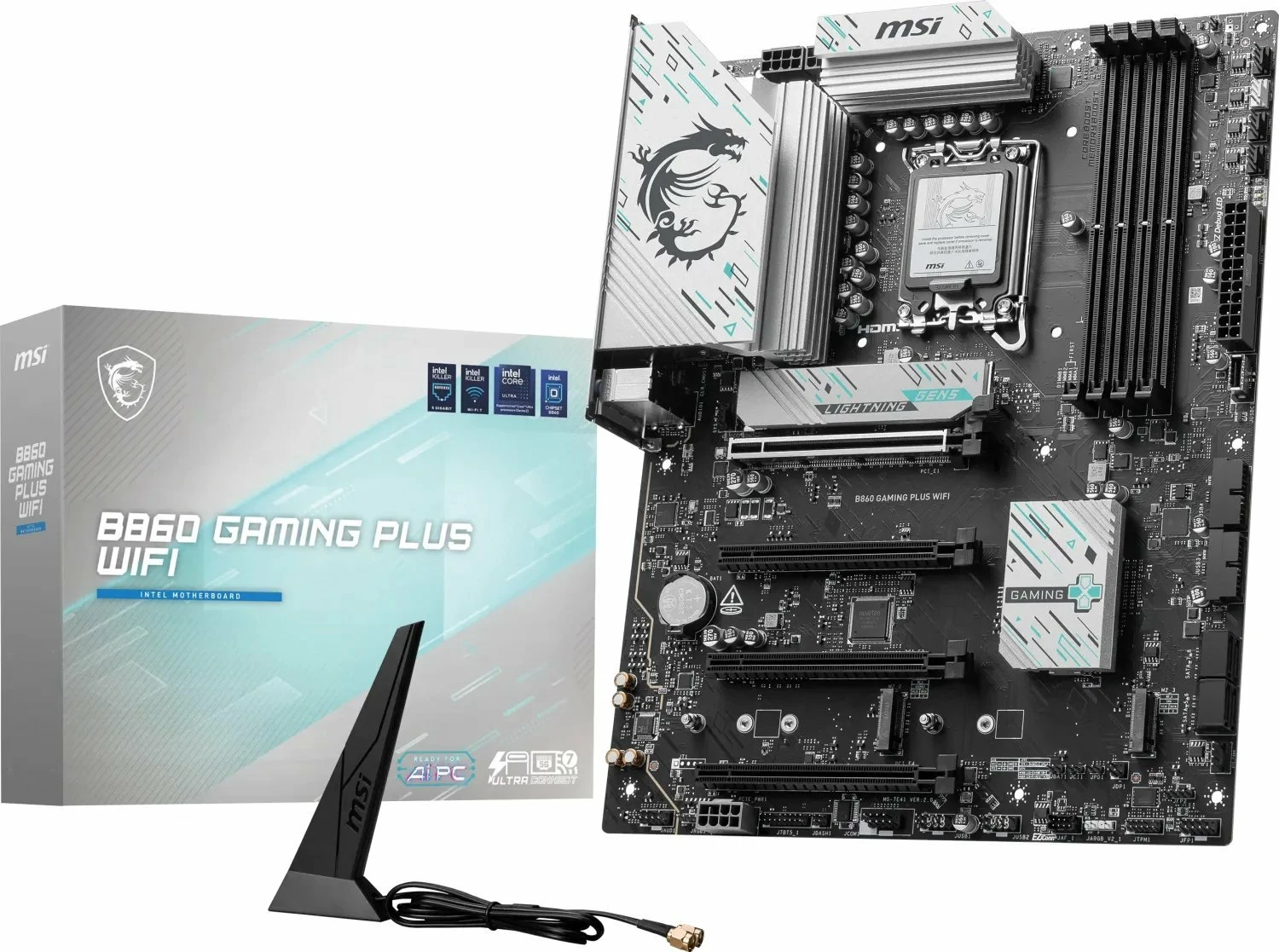 Pllakë amë MSI B860 GAMING PLUS WIFI, ATX, DDR5 deri 256GB, Wi‑Fi 7, 5G LAN, PCIe 5.0