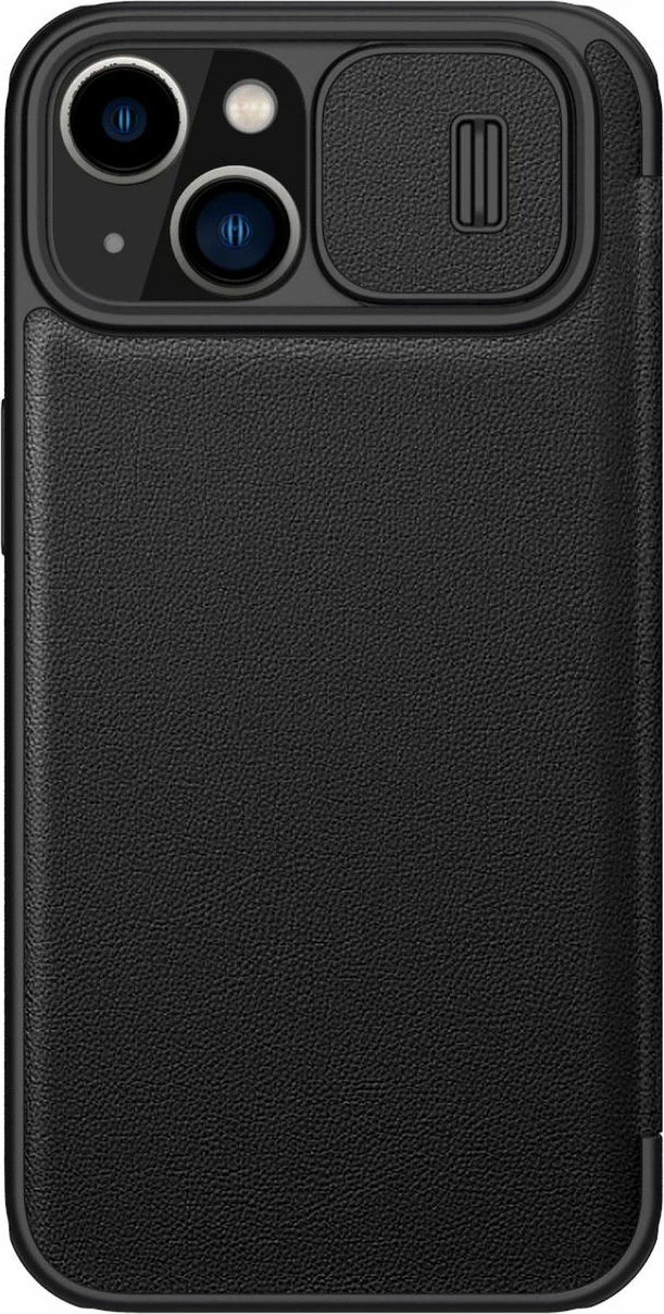 Mbështjellës Nillkin Qin Leather Pro Case për iPhone 14 Plus, me kapak dhe mbrojtje kamere, i zi
