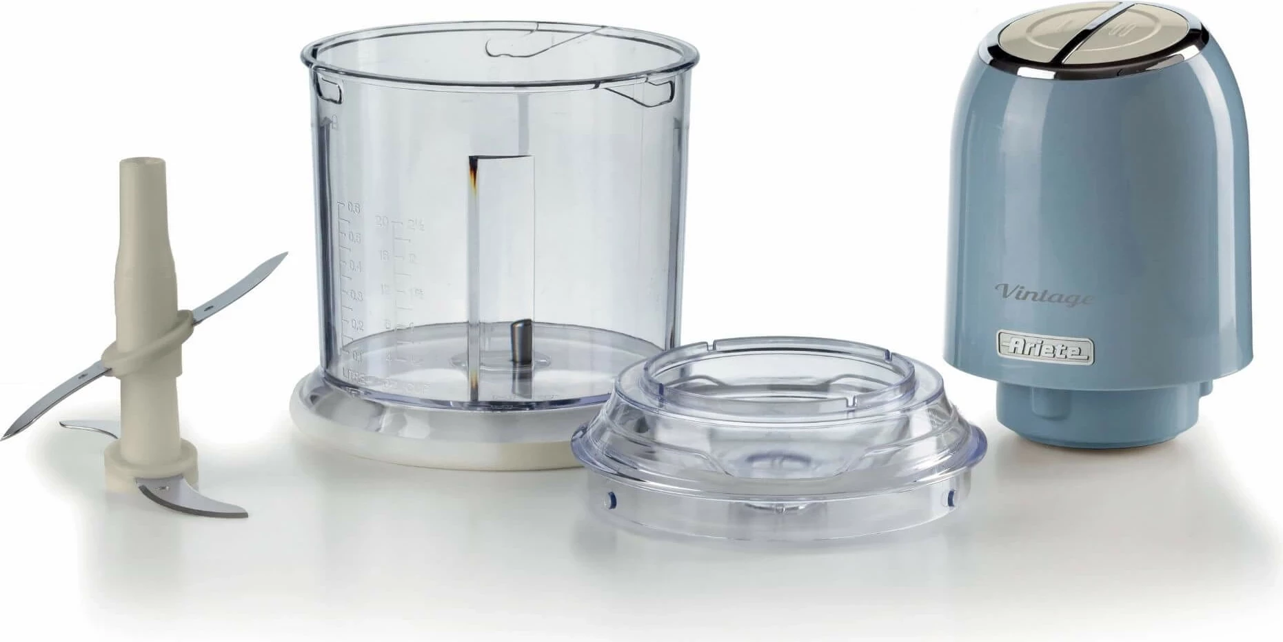 Tritatore Ariete Vintage 0438, 600ml, 400W, celeste