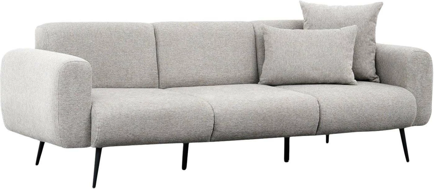 Divan treshe Atelier del Sofa, ngjyrë gri e çelët