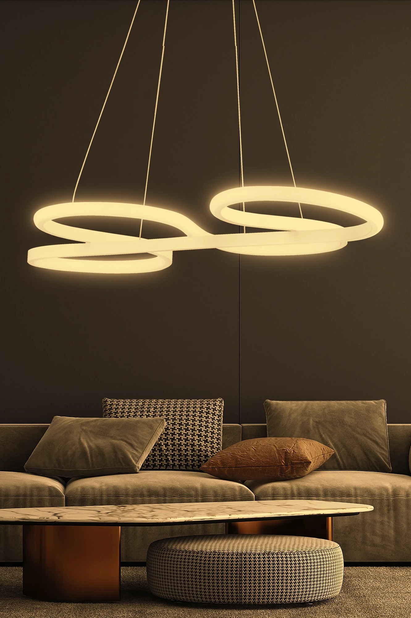 Llambë tavani Opviq, Swing, e bardhë, dritë e verdhë