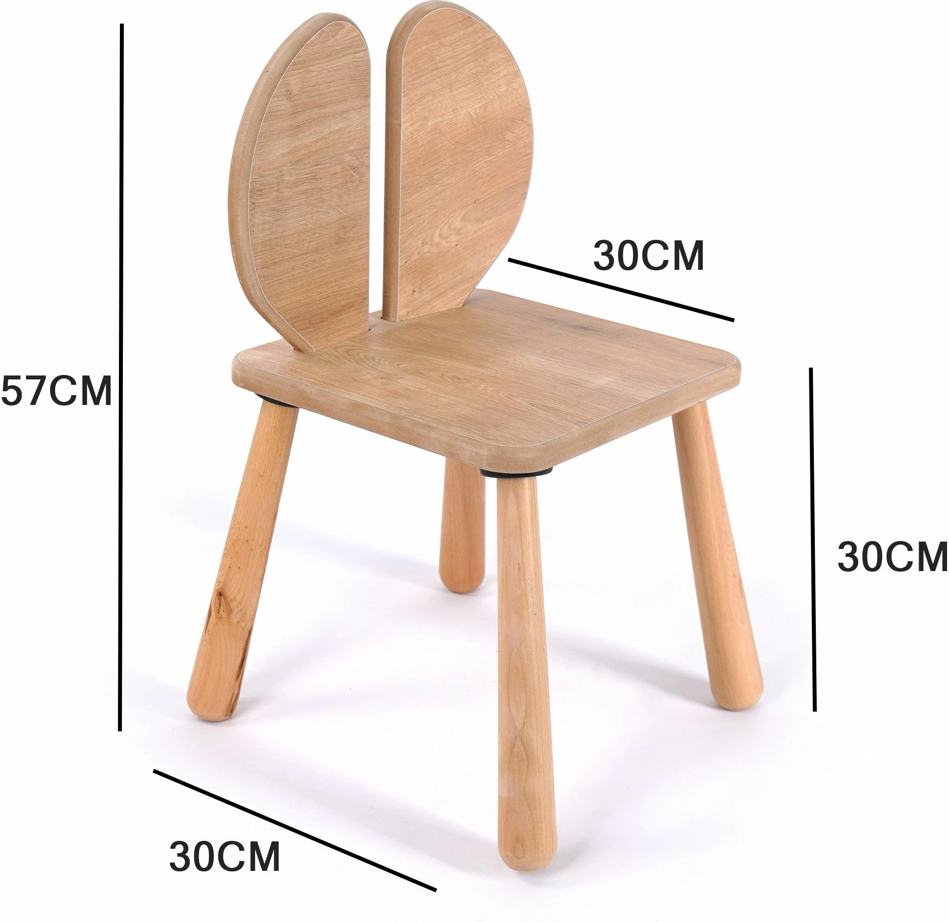 Karrige për fëmijë Skye Decor, ngjyrë lisi, BLTYZ-AKTV042, set prej 6 copësh