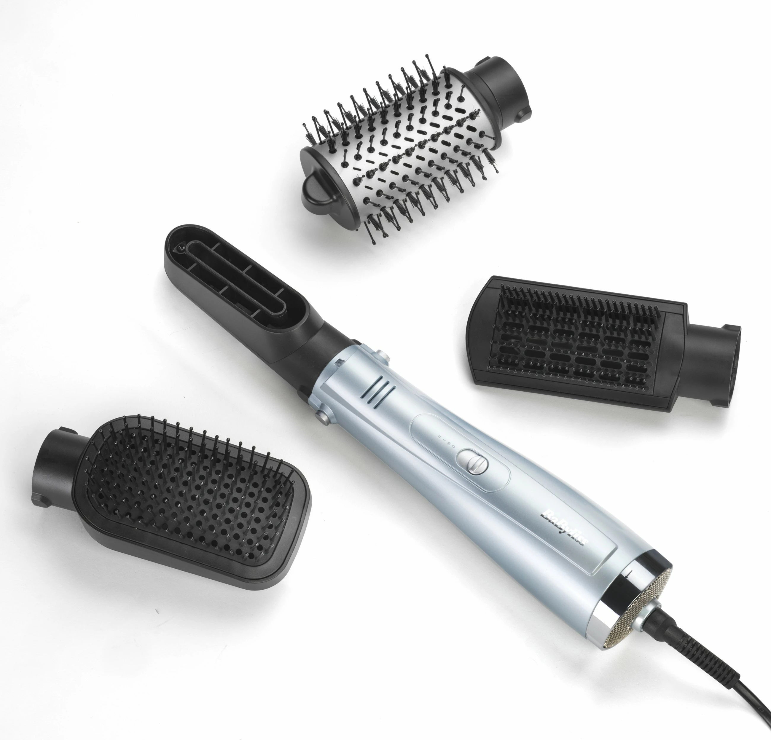 Furçë e nxehtë BaByliss Hydro-Fusion Smooth & Shape, Gri, Argjendtë