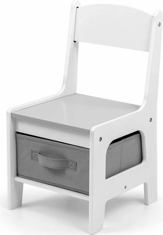 Set tavolinë dhe dy karrige për fëmijë Milly Mally Sven, MDF, e bardhë