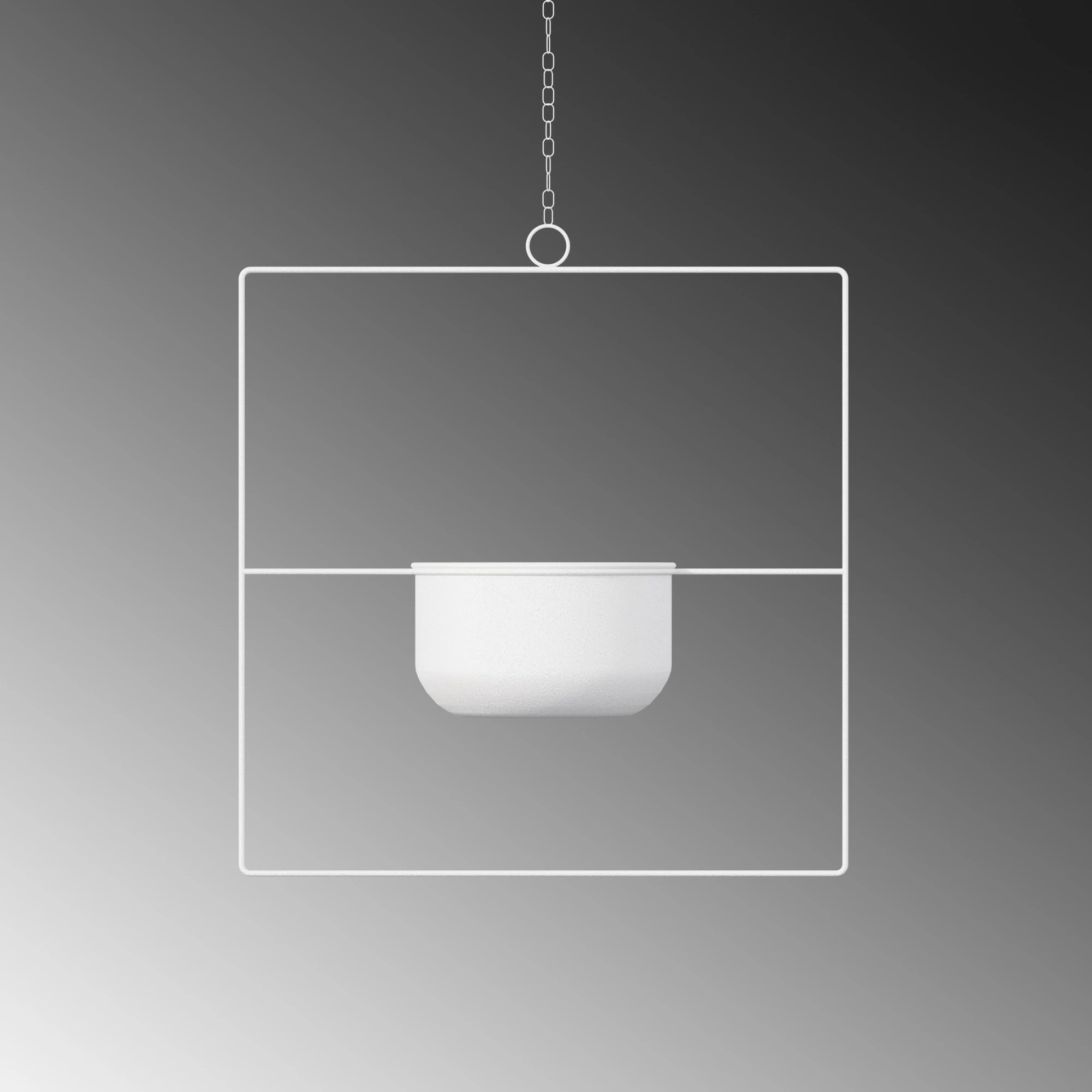 Vazo dekorative varëse, dizajn Aberto, ngjyrë e bardhë