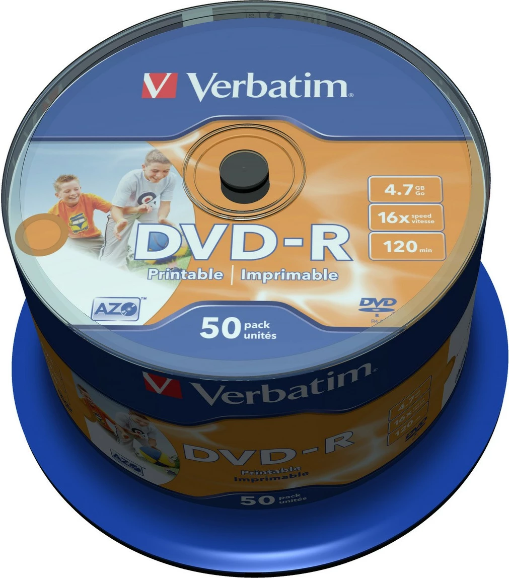 DVD-R Verbatim 43533, 4.7GB, 16x, printable, 50 copë
