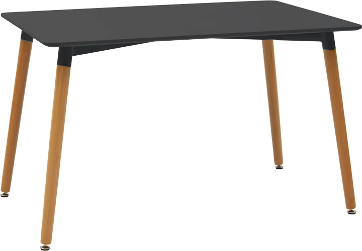 Set tavoline me karrige për ngrënie, 5 pjesë, Natali-Caron, MDF, ngjyrë e zezë-natyrale, 120x80x76cm