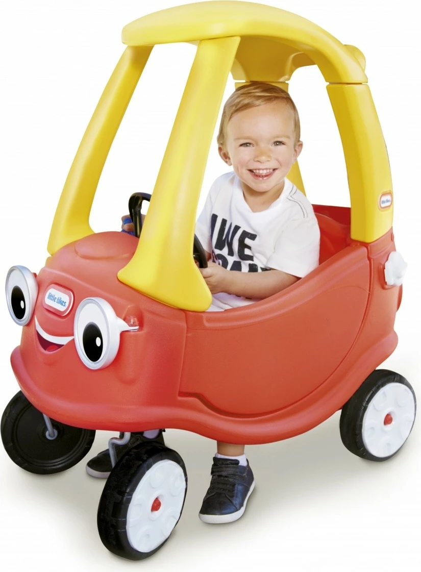Makine lodër Little Tikes Cozy Coupe me sy të rinj, e kuqe/verdhe