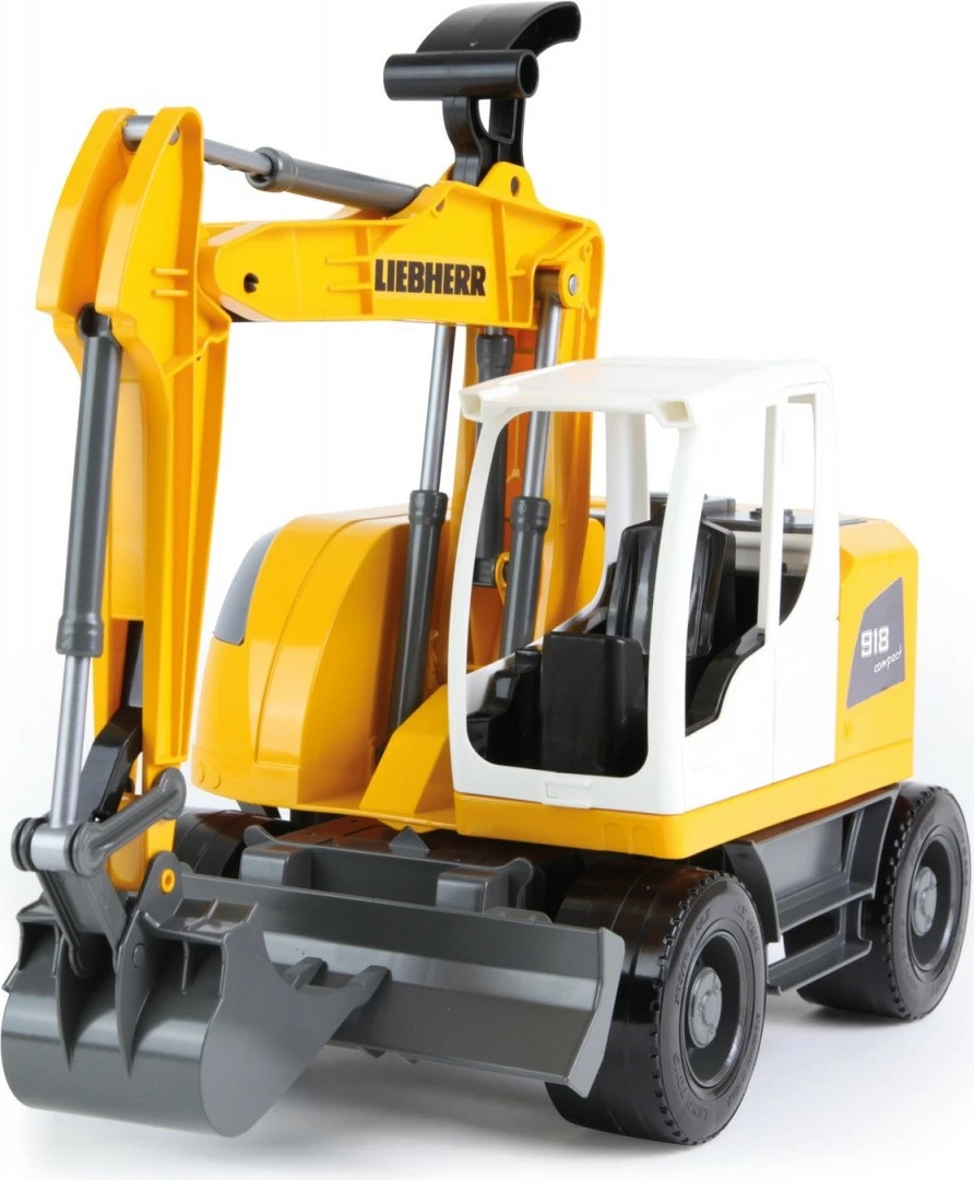 Eskavator lodër Lena Liebherr A 918 Litronic, plastikë, 48 cm, verdhë
