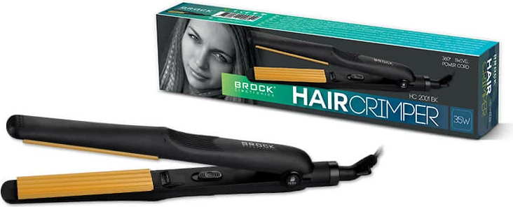 Hekur për flokë Brock HC 2001 BK, pllaka qeramike 11×2.5 cm, 39W, e zezë