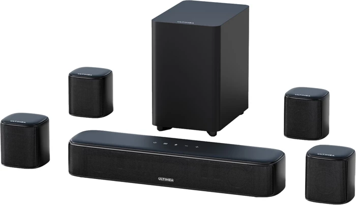 Soundbar Ultimea Aura A40 7.1 Virtual Surround, 330 W, me subwoofer 4" dhe 4 altoparlantë
