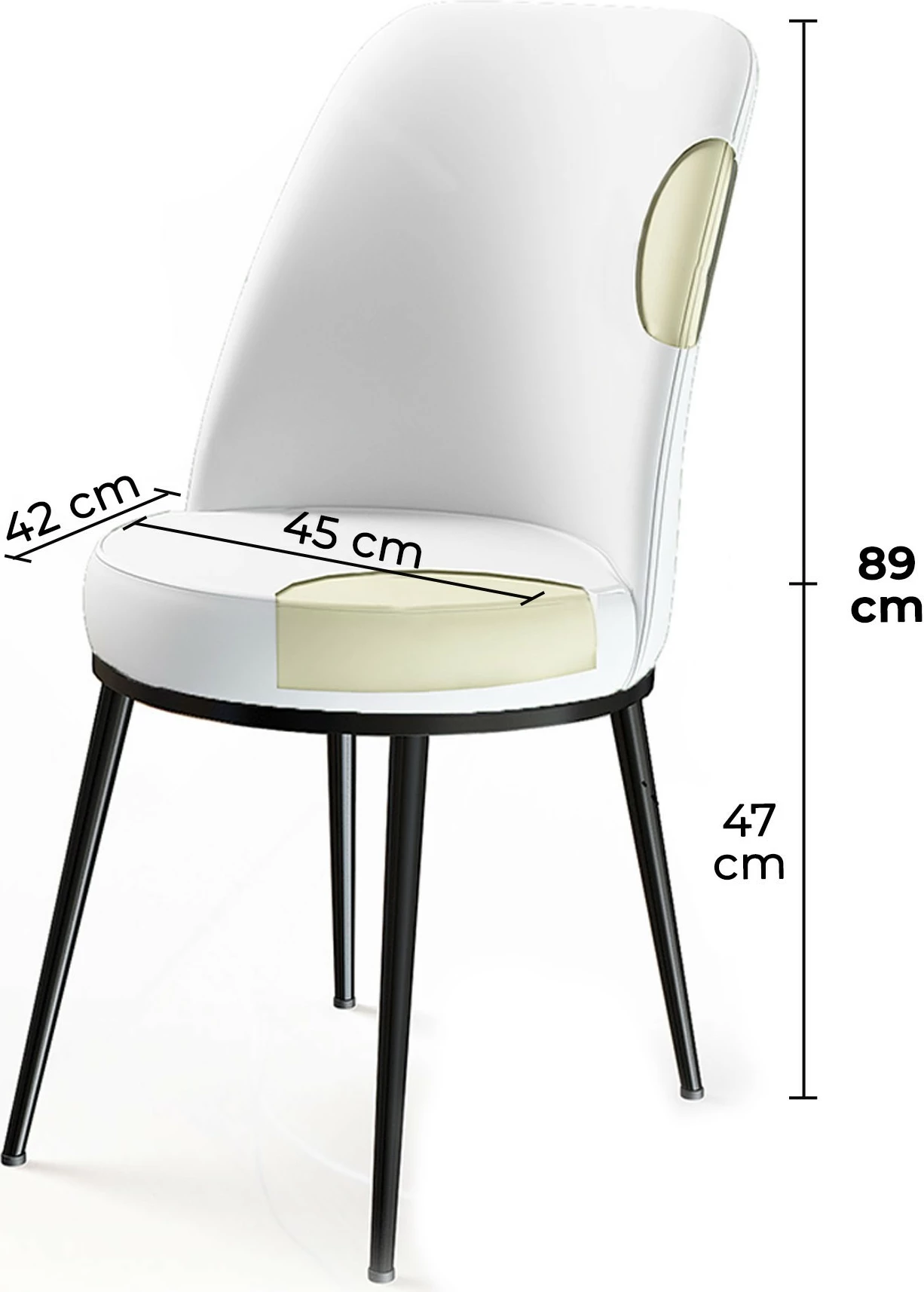 Set karrigesh (4 copë) Hanah Home, Dexa, gri, e zezë