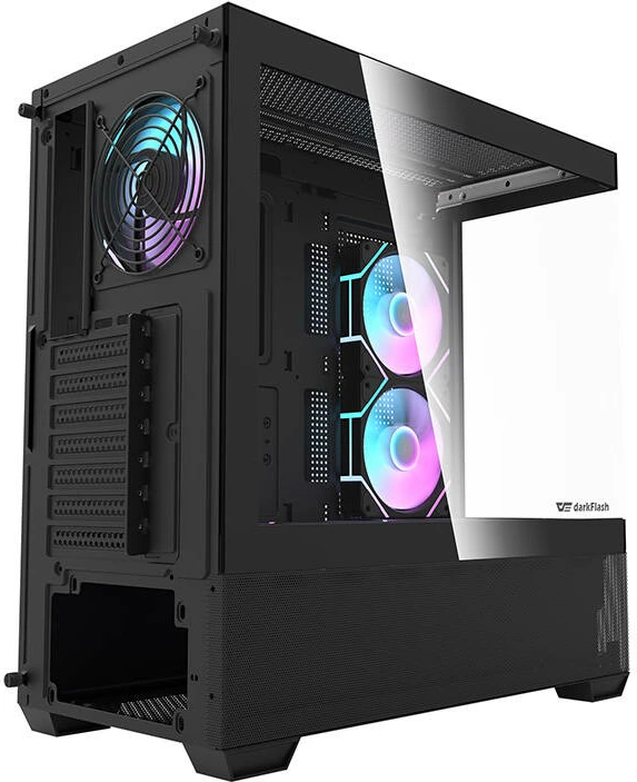 Kasë Darkflash DS900 AIR, Middle Tower, 6 ventilatorë ARGB, e zezë