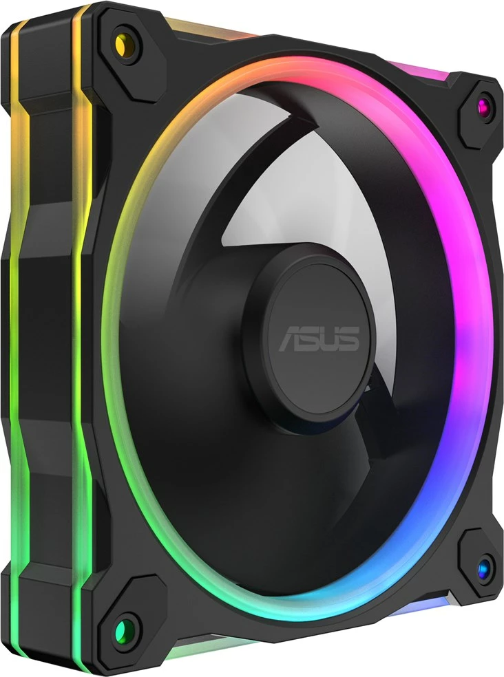 Set ventilatorë kasë ASUS Prime MR120 Fan ARGB Reverse, 12 cm, 3 copë, Zi
