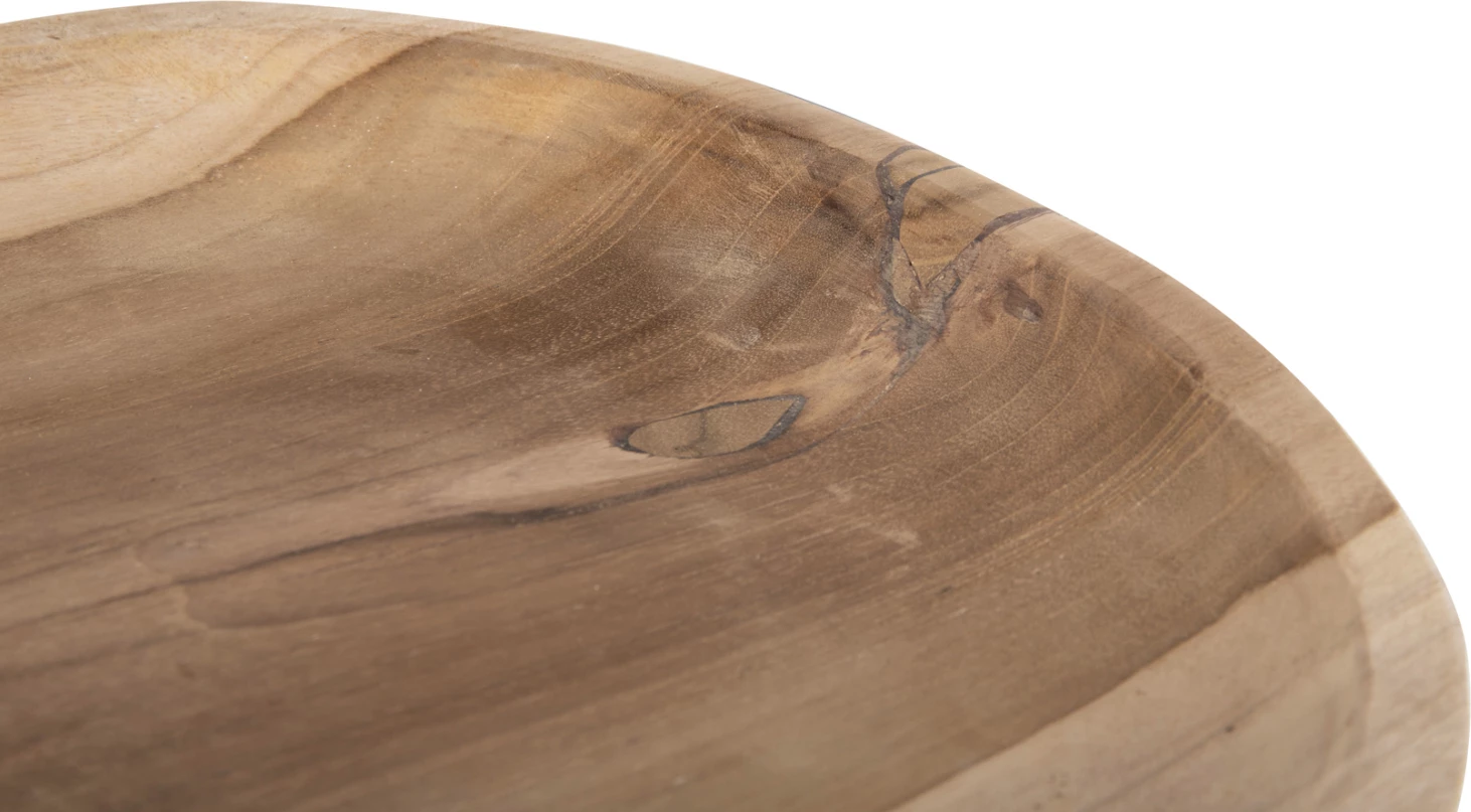 Dekor Tavoline FH4293, tepsi ovale, dru tik i ricikluar, 45x35x4H cm