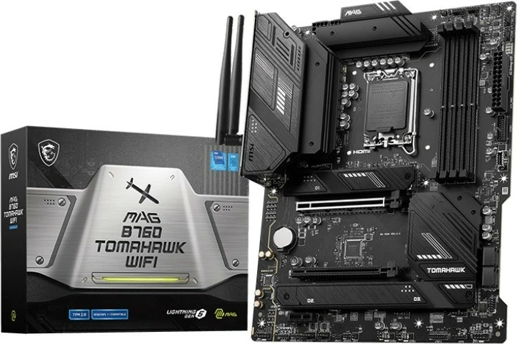Pllakë amë MSI MAG B760 TOMAHAWK WIFI, ATX, LGA1700, DDR5, Wi-Fi 6E, e zezë