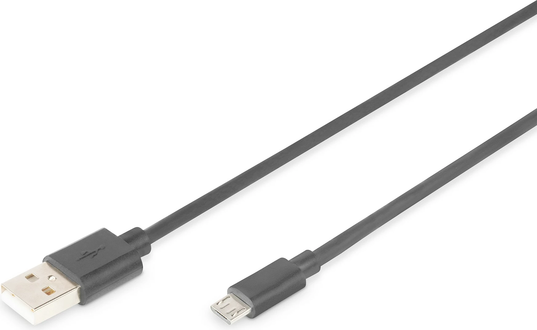 Kabëll USB 2.0 Digitus, 1.8m, USB A në Micro-USB B, i zi