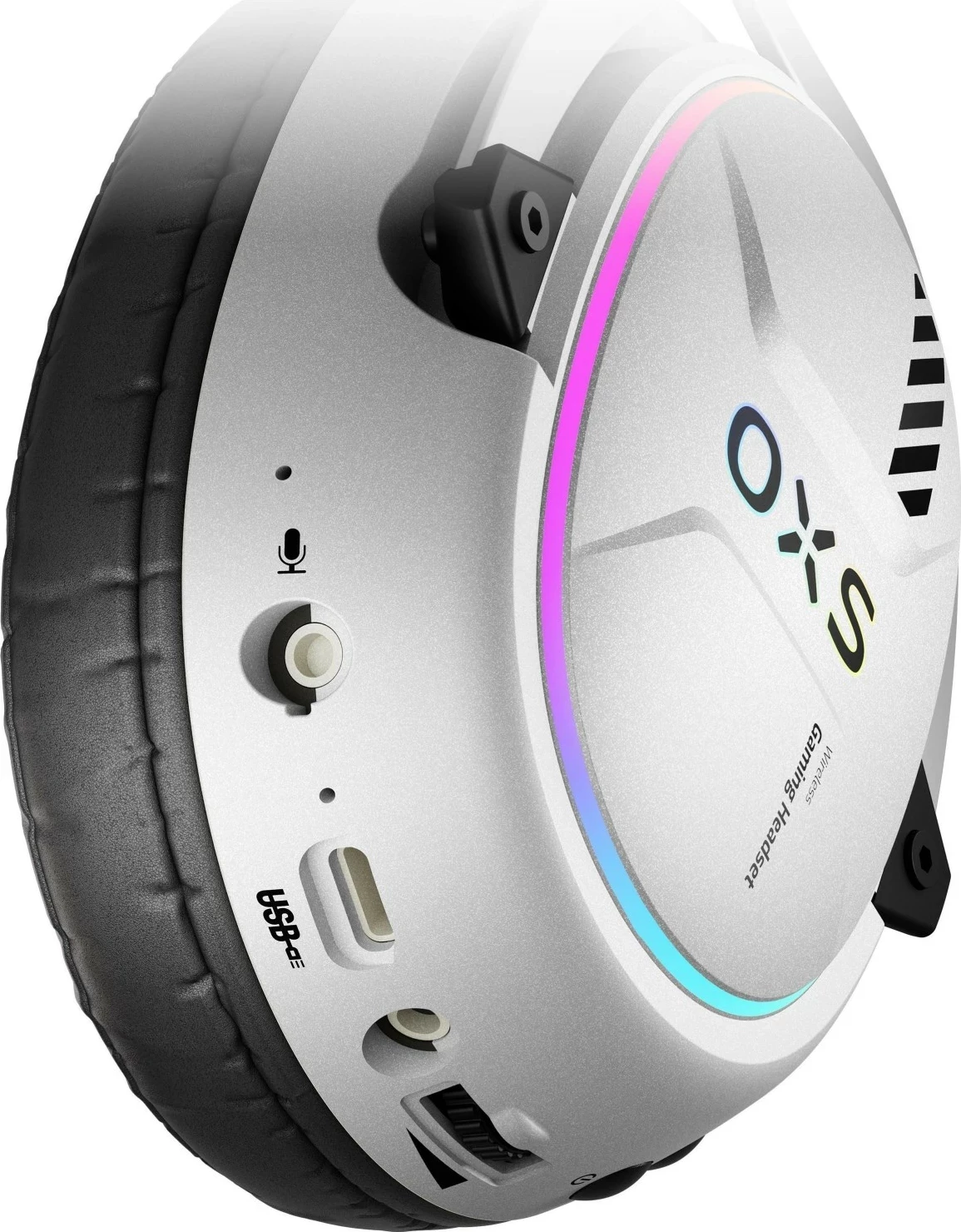 Kufje gaming OXS Storm G2, wireless & Bluetooth, me mikrofon, pearl white