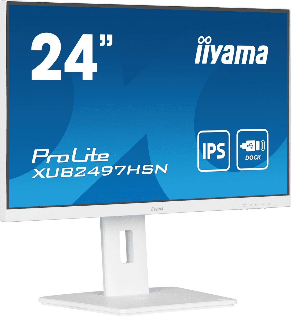 Monitor IIYAMA XUB2497HSN-W1 24" IPS, dok USB-C, i bardhë