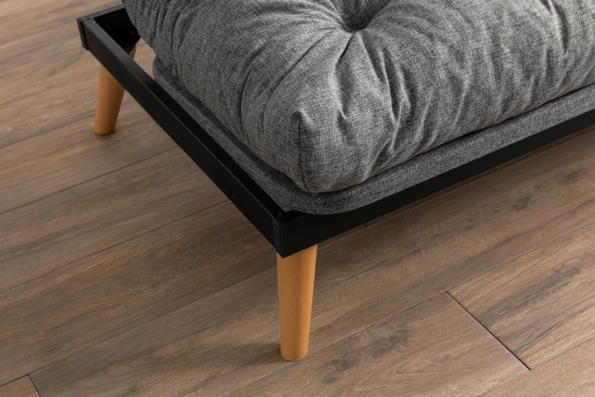 Divan-krevat treshe Atelier del Sofa, Saki, ngjyrë gri e çelët